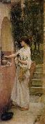 John William Waterhouse A Roman Offering oil painting reproduction